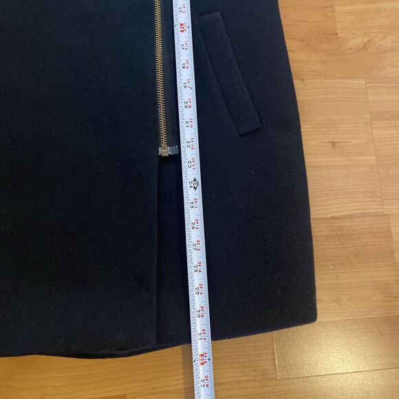 J.‎ CREW Pea Coat Womens Size 0 Wool Black Zip Jacket Classic Preppy - Picture 9 of 12